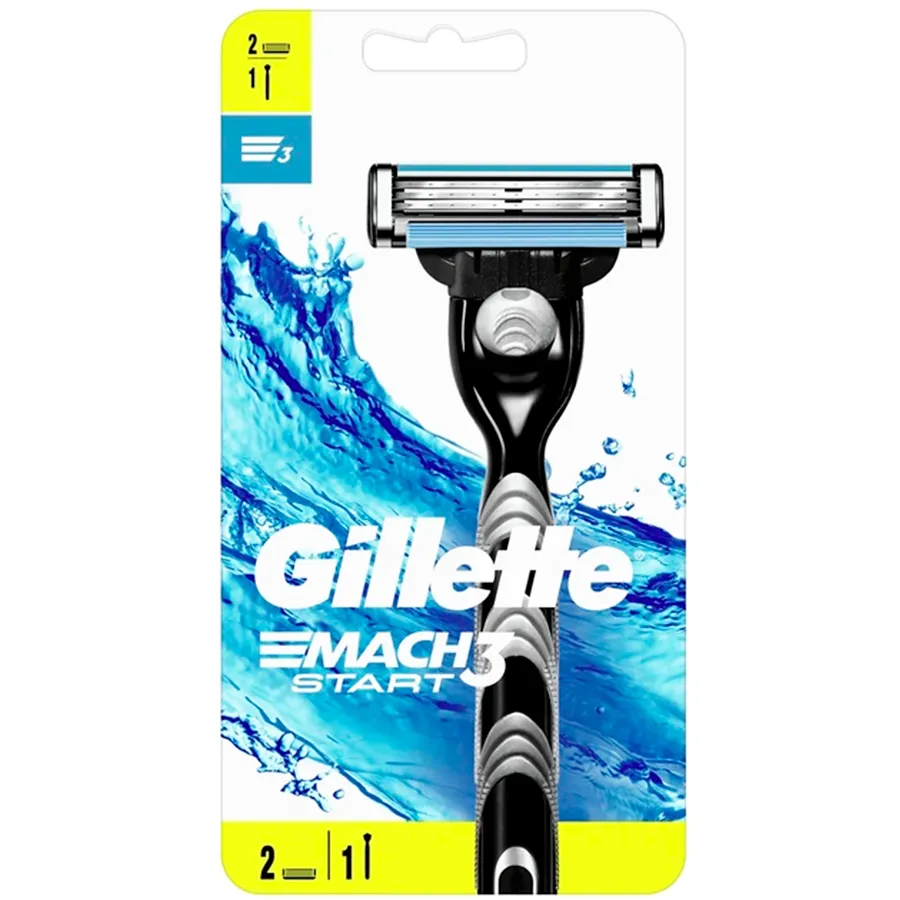 GILLETE Mach3 საპარსი დანადგარი 2 პირით (ჯილეტი)