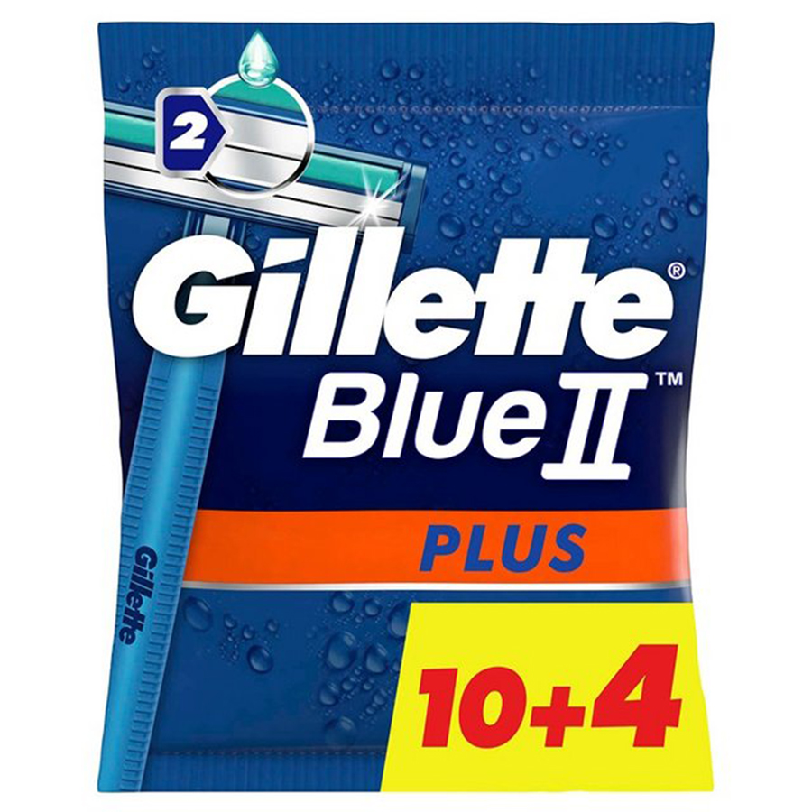GILLETTE BLUE 2 PLUS ერთჯერადი საპარსი 14 ც (ჯილეტი)