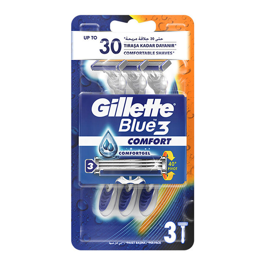 GILLETTE BLUE 3 ერთჯერადი საპარსი 3 ც (ჯილეტი)