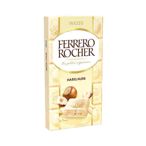 შოკოლადის ფილა/ Ferrero Rocher/ თეთრი შოკოლადით და თხილით 8*90გ