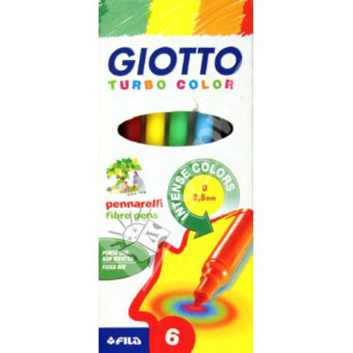ფლომასტერი 6ფერი Turbo Color Giotto