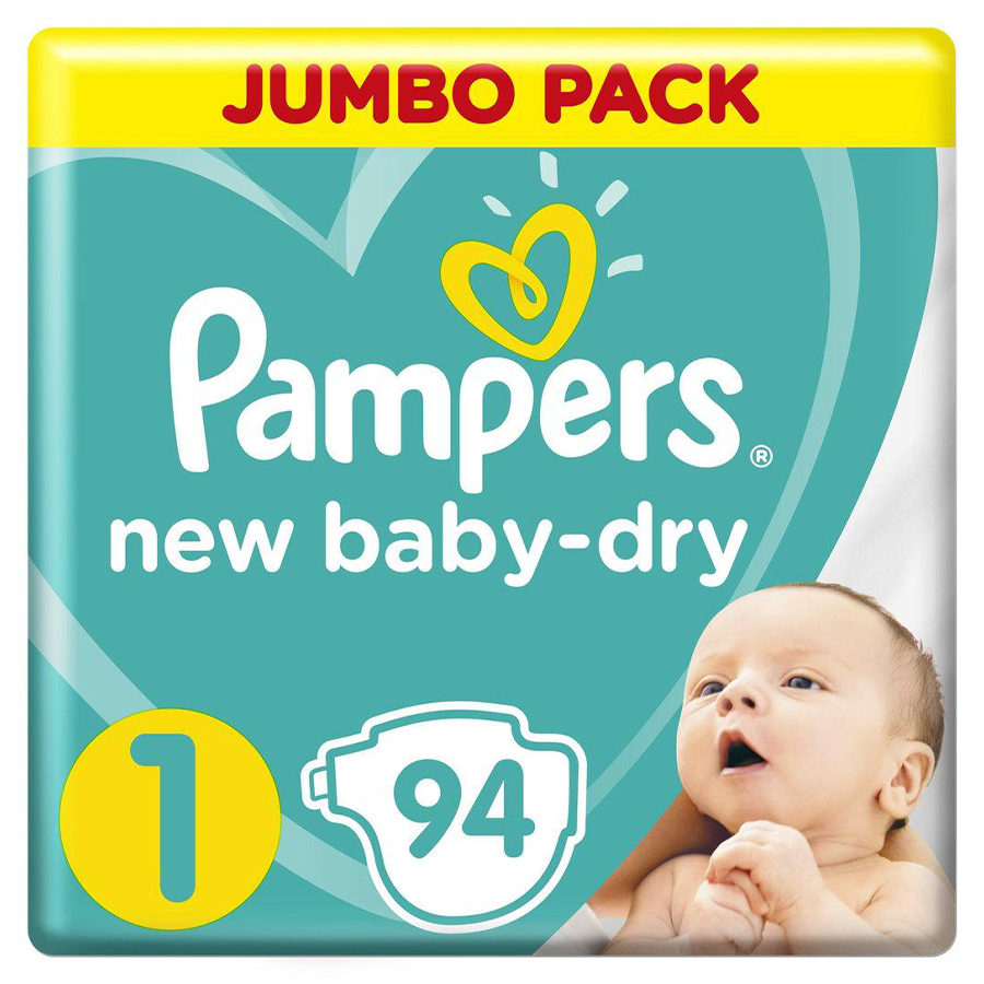 PAMPERS NEW BABY DRY 1 ზომა საფენი 94 ცალი 2-5 კგ (პამპერსი)
