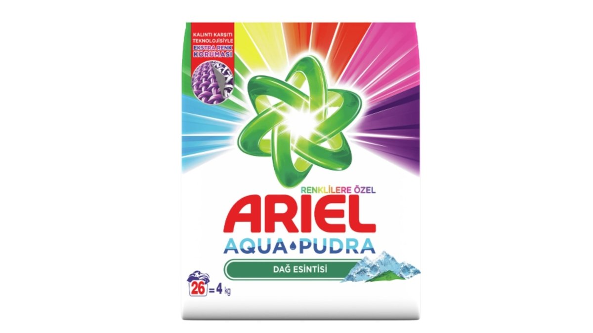 ARIEL სარეცხი ფხვნილი 4 კგ. მატიკი ფერადების PARLAK RENK .ავტ.