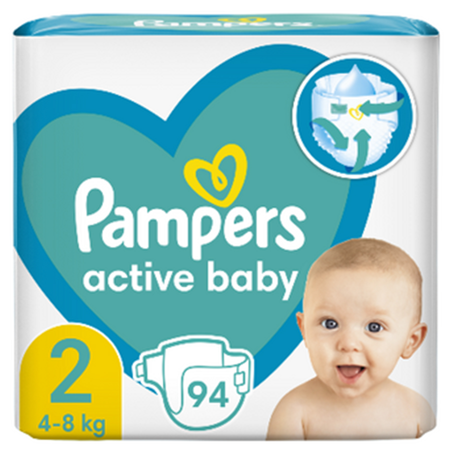 PAMPERS ბავშვის საფენი ჯამბო 2 ზომა 94 ც (პამპერსი)
