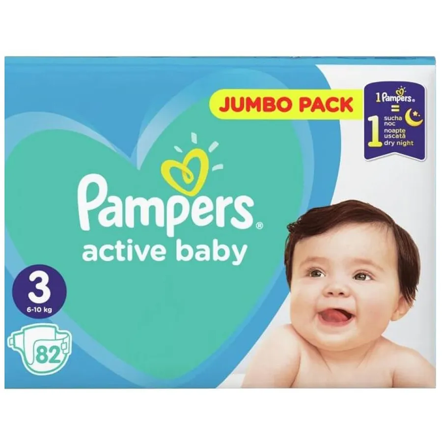 PAMPERS ბავშვის საფენი S 3 82 ც (პამპერსი)