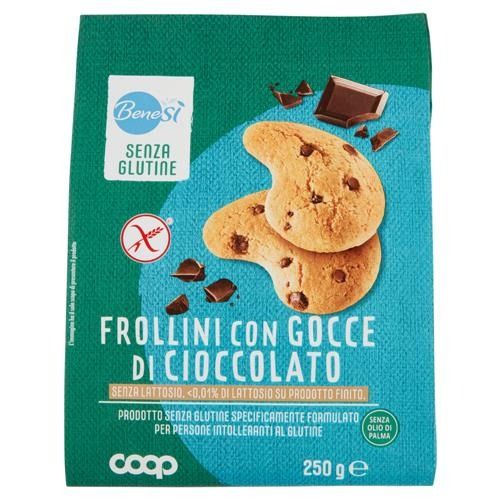 COOP უგლუტენო/ულაქტოზო ორცხობილა შოკოლადის წვეთებით 250გრ