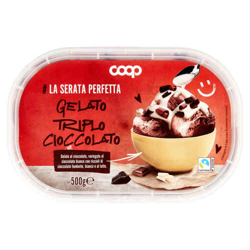 COOP სამმაგი შოკოლადის ნაყინი 500გრ