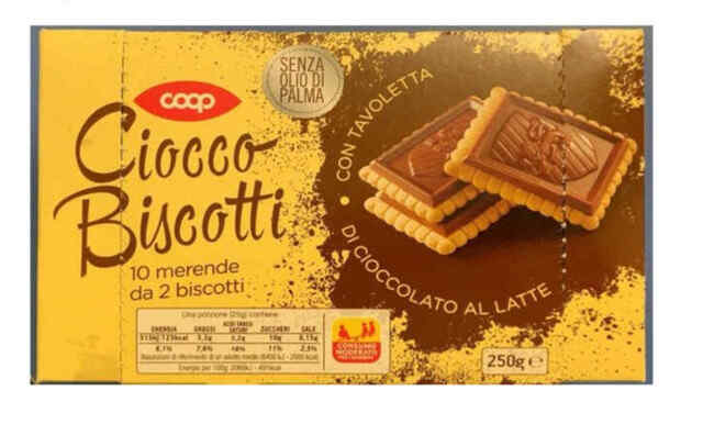 COOP- ორცხობილა შოკოლადის მინანქრით 250 g
