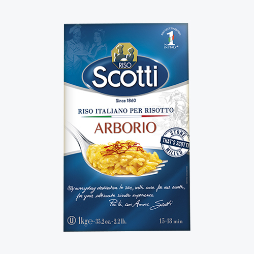 ბრინჯი /RISO SCOTTI/ არბორიო, ორთქლში გატარებული 10*1კგ