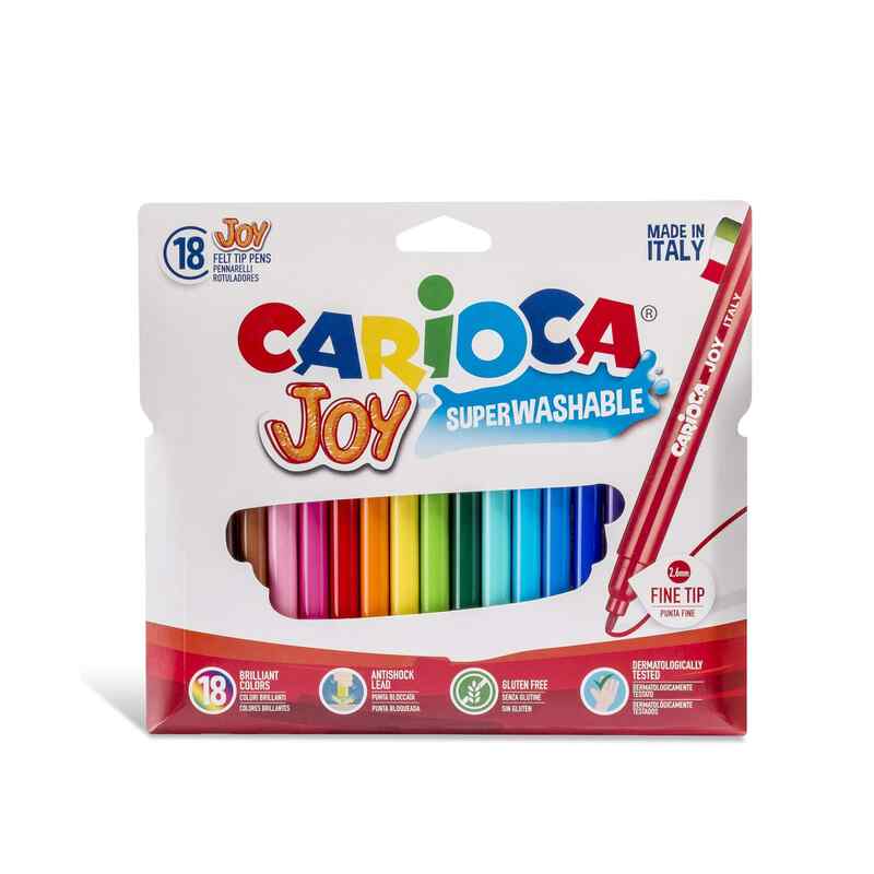 CARIOCA ფლომასტერი - 18 ფერი