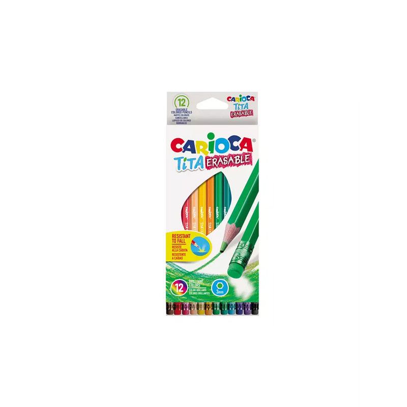 CARIOCA ფერადი ფანქრები საშლელით 12ც/8003511428976