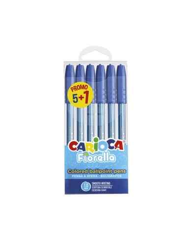 CARIOCA Fiorella, საწერი კალამი, ლურჯი, 6 ც.