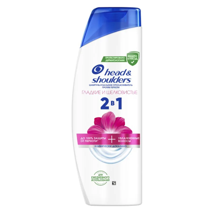HEAD & SHOULDERS თმის შამპუნი 2/1 აბრეშუმი 360 მლ (ჰედ & შოლდერსი)