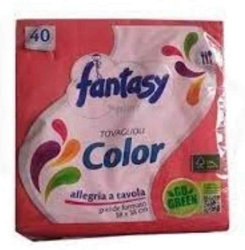 Fantasy -ხელსახოცი წითელი 40 ც 2 ფენიანი