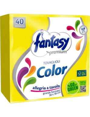 Fantasy- ხელსახოცი ყვითელი 40 ც 2 ფენიანი