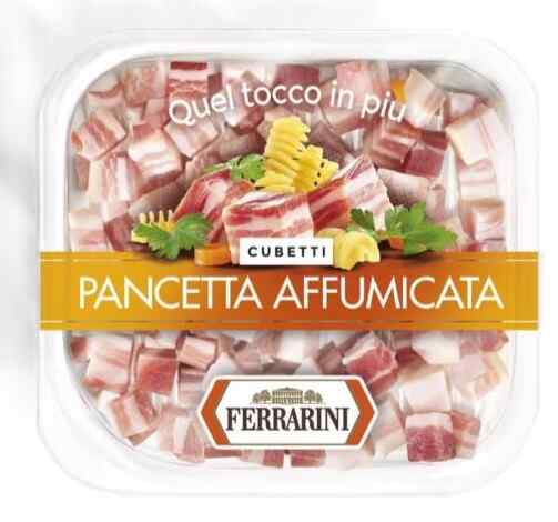 FERRARINI შებოლილი პანჩეტა( ბეკონი) კუბიკები