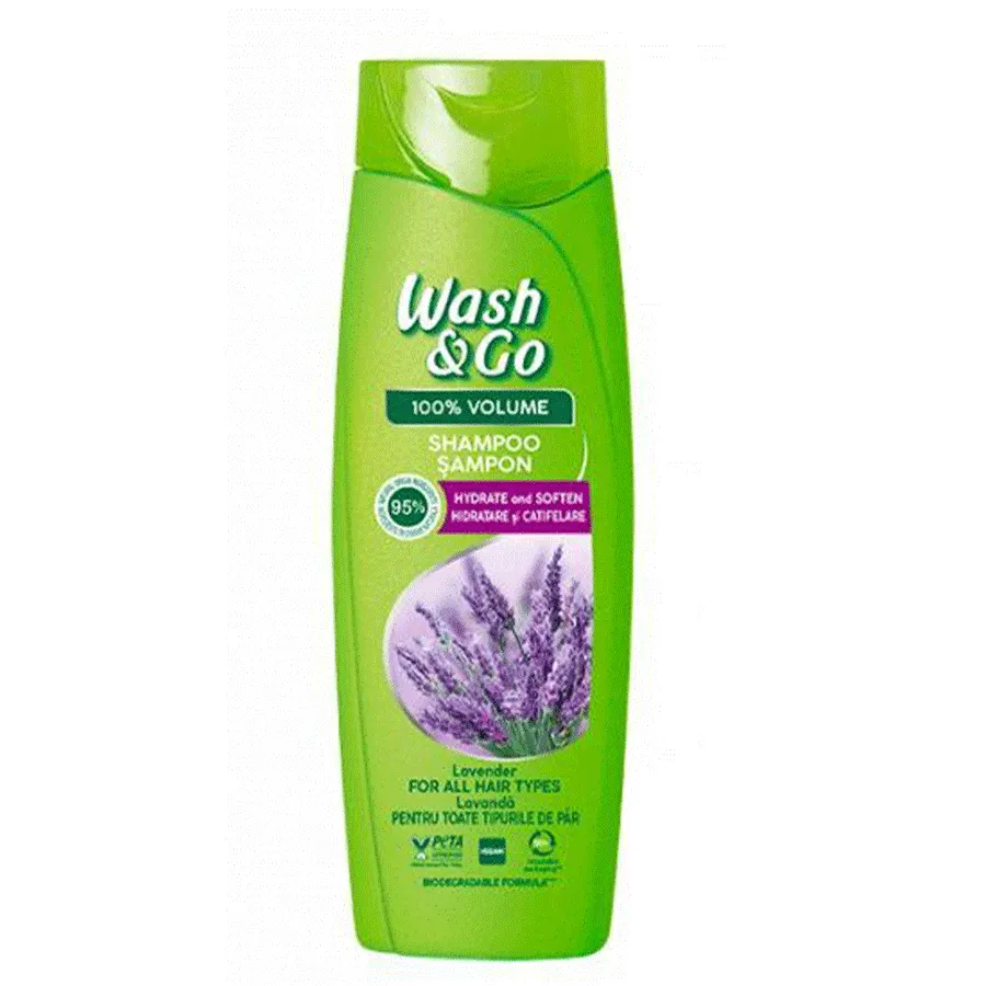WASH & GO შამპუნი მოცულობისთვის ლავანდის 180 მლ (ვოშ & გოუ)