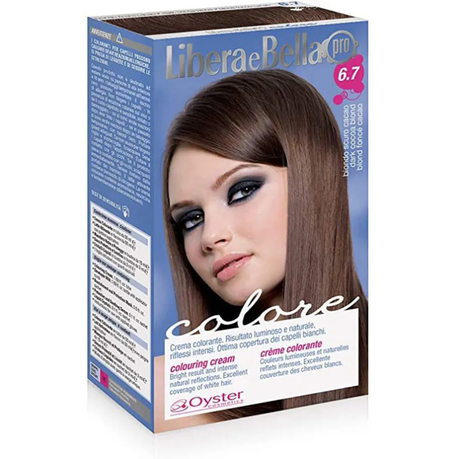 LIBERA E BELLA თმის საღებავი მუქი კაკაოსებრი ქერა N.6.7 Dark cacao blonde (ლიბერა ე ბელა)