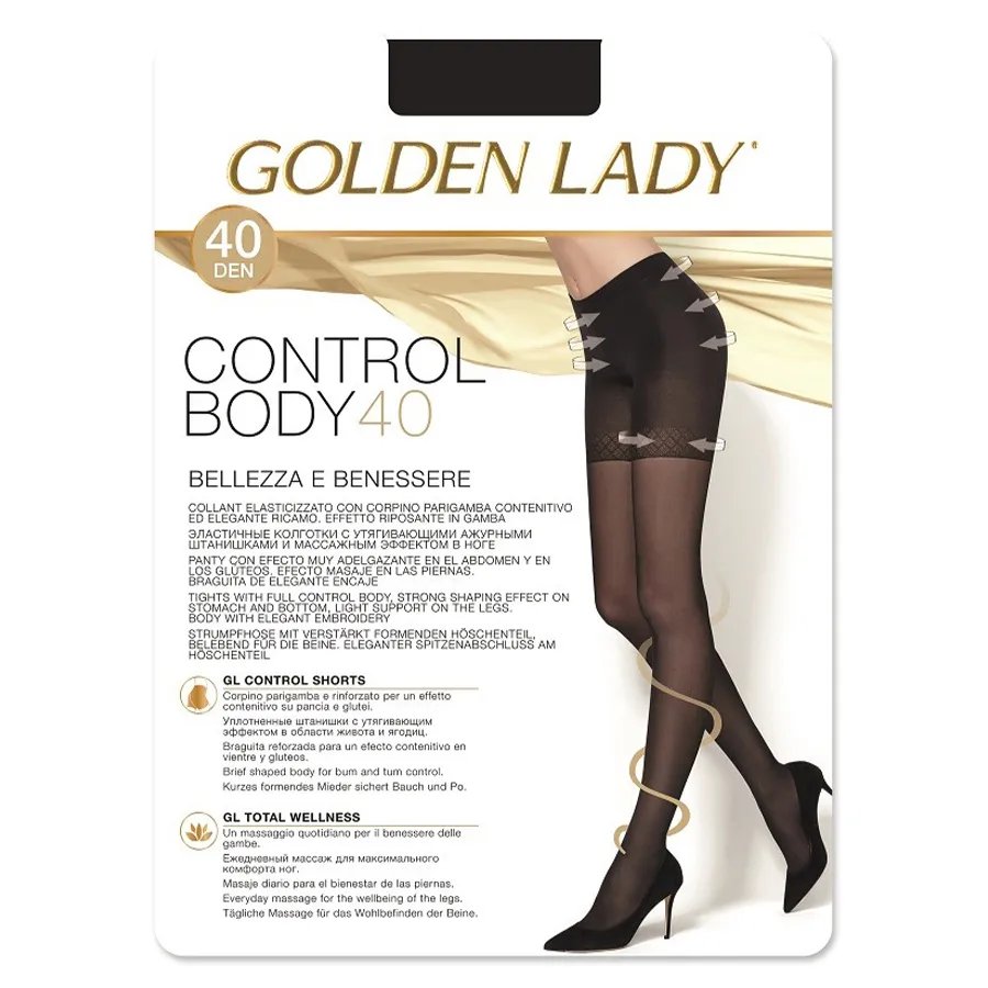 GOLDEN LADY კოლგოტი CONTROL BODY 40 დენი / NERO / 2 ზომა (გოლდენ ლეიდი)