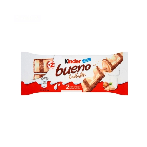 Kinder Bueno- საბავშვო ორცხობილა თეთრი შოკოლადით(2-pack) 43გრ