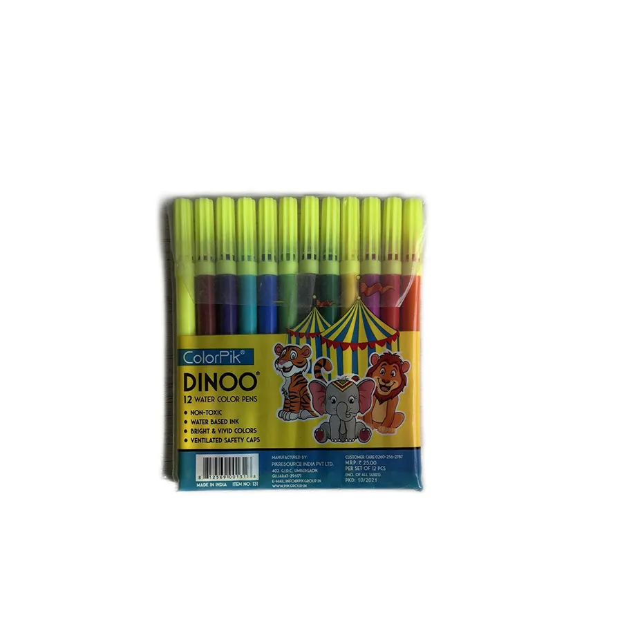 STATIO ფლომასტერი 12 ფერი DINOO (სტატიო)