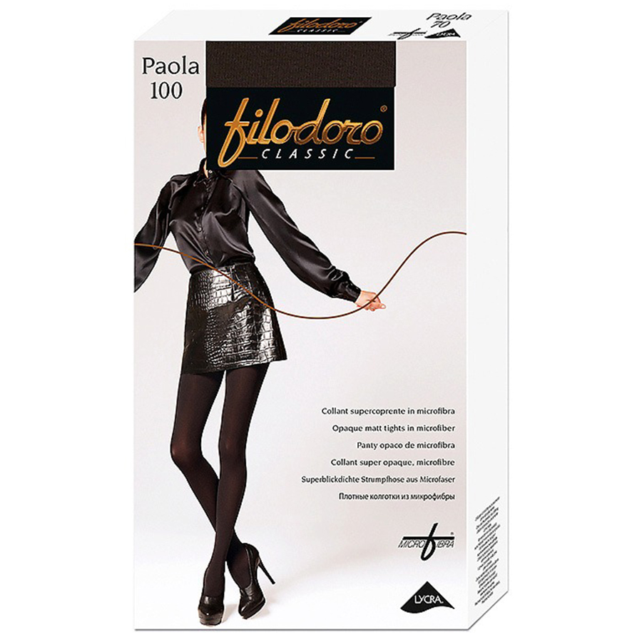 FILODORO კოლგოტი PAOLA 100 დენი / ყავისფერი / 3 ზომა (ფილოდორო)