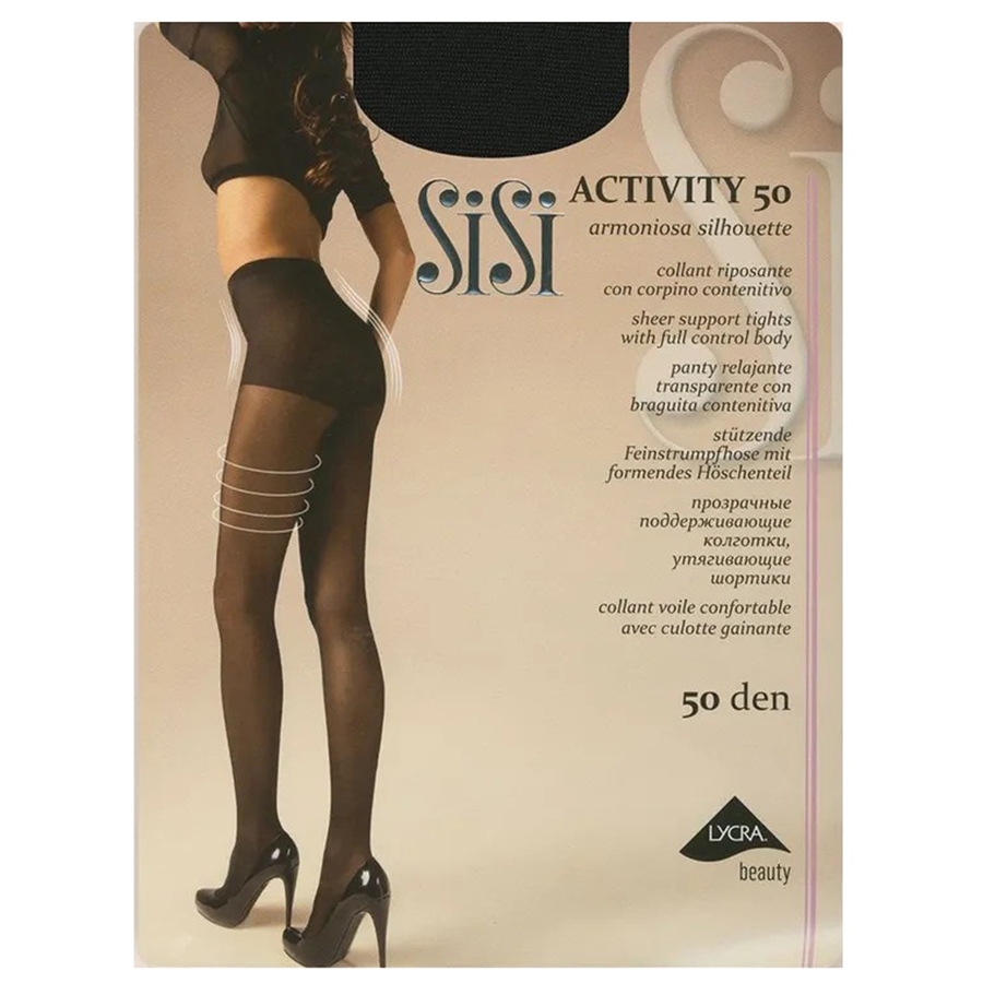 SISI ACTIVITY კოლგოტი 50 დენი / შავი / 4 ზომა (სისი)