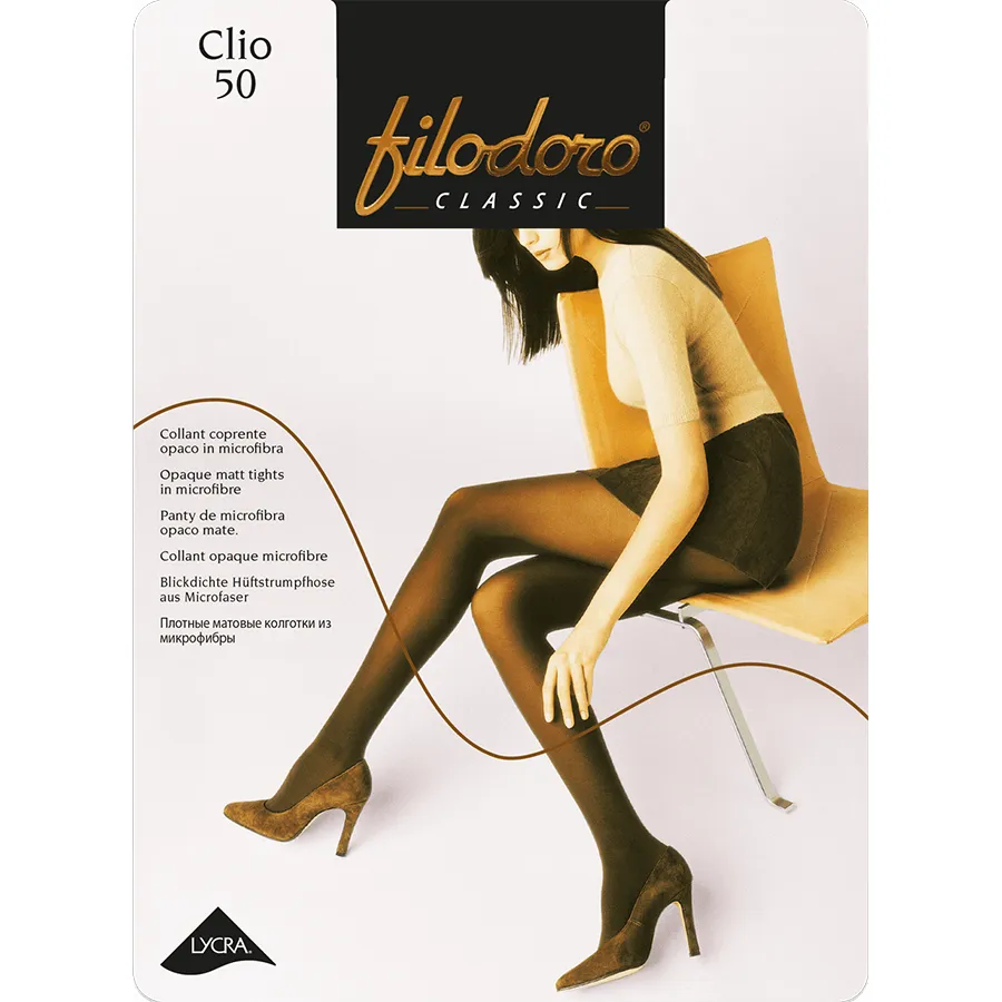 FILODORO კოლგოტი Clio 50 დენი / ნერო / 2 ზომა (ფილოდორო)