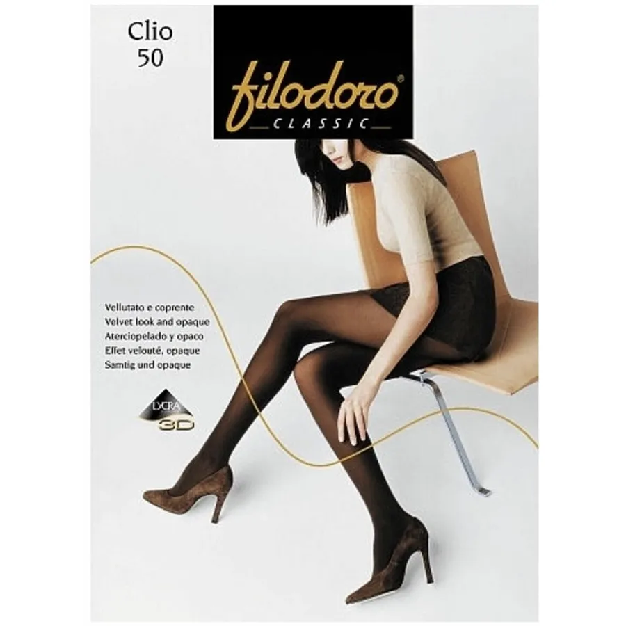 FILODORO კოლგოტი Clio 50 დენი / ნერო / 5 ზომა XL (ფილოდორო)