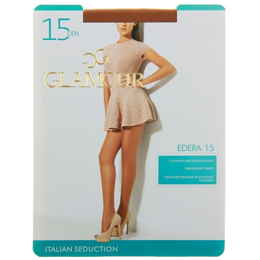 GLAMOUR კოლგოტი EDERA / 15 დენი / ყავისფერი / 2 ზომა (გლამური)