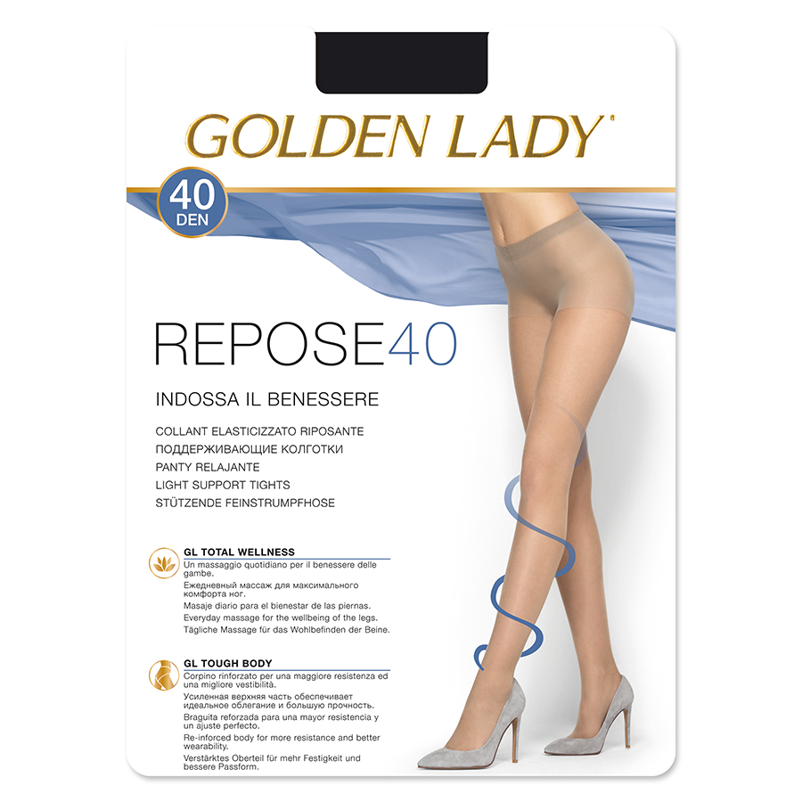 GOLDEN LADY კოლგოტი REPOSE / 40 დენი / შავი / 4 ზომა (გოლდენ ლეიდი)