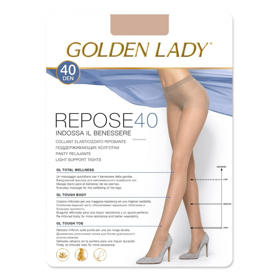GOLDEN LADY კოლგოტი REPOSE / 40 დენი / კრემისფერი / 3 ზომა (გოლდენ ლეიდი)