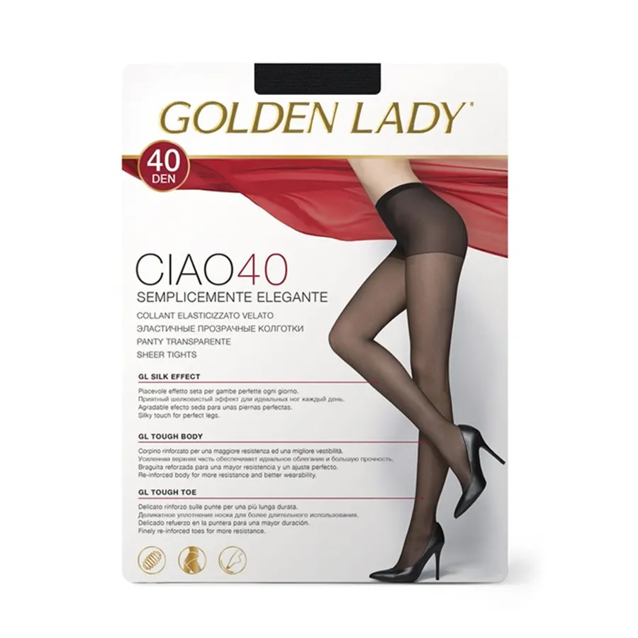 GOLDEN LADY კოლგოტი CIAO / 40 დენი / შავი / 3 ზომა (გოლდენ ლეიდი)