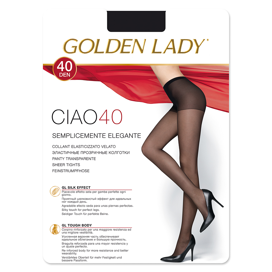 GOLDEN LADY კოლგოტი CIAO / 40 დენი / შავი / 4 ზომა (გოლდენ ლეიდი)