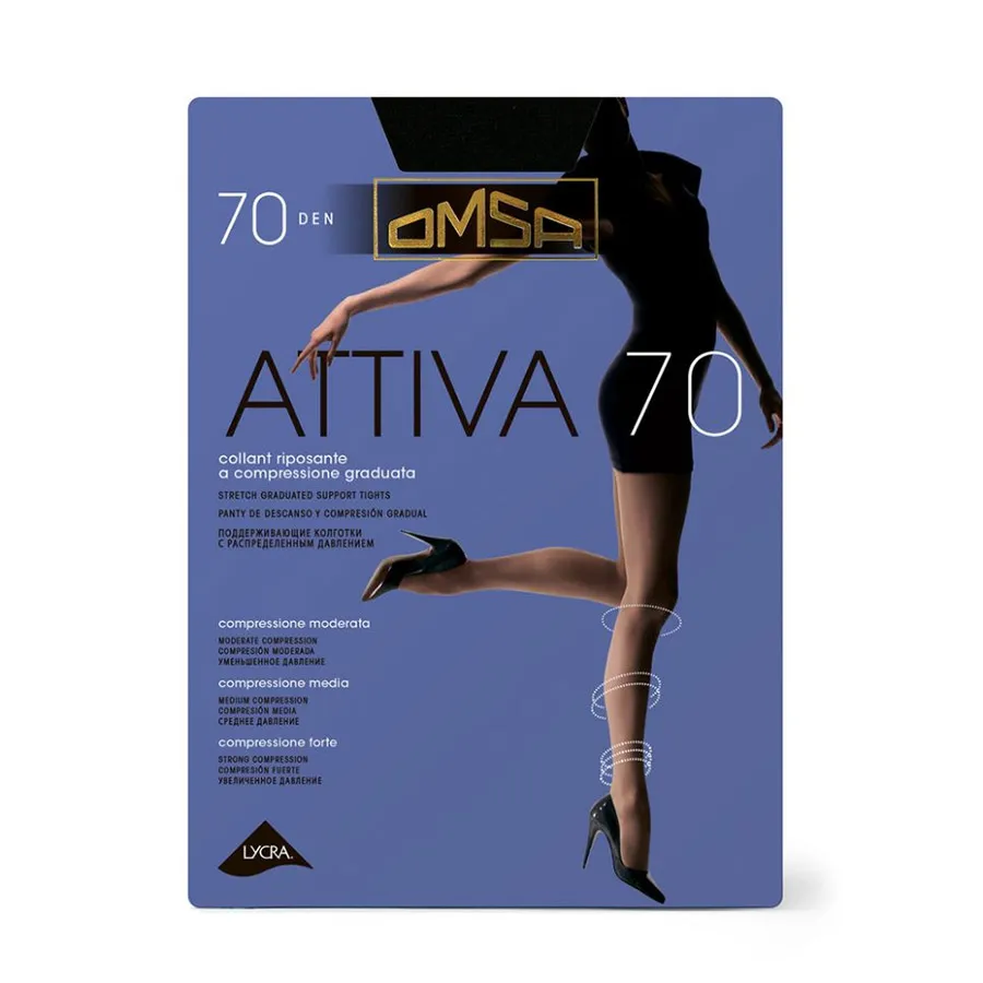 OMSA კოლგოტი ATTIVA 70 დენიანი ნერო ზომა 3 (ომსა)