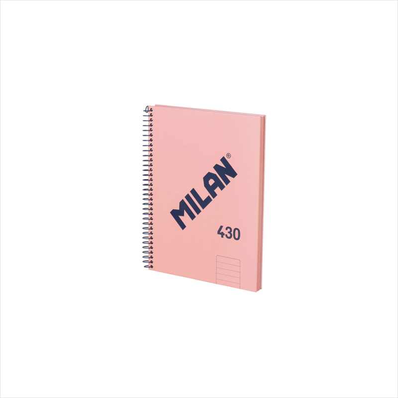 MILAN-ზამბარიანი ბლოკნოტი ა5 ხაზებიანი 80ფ. 430 pink MILAN