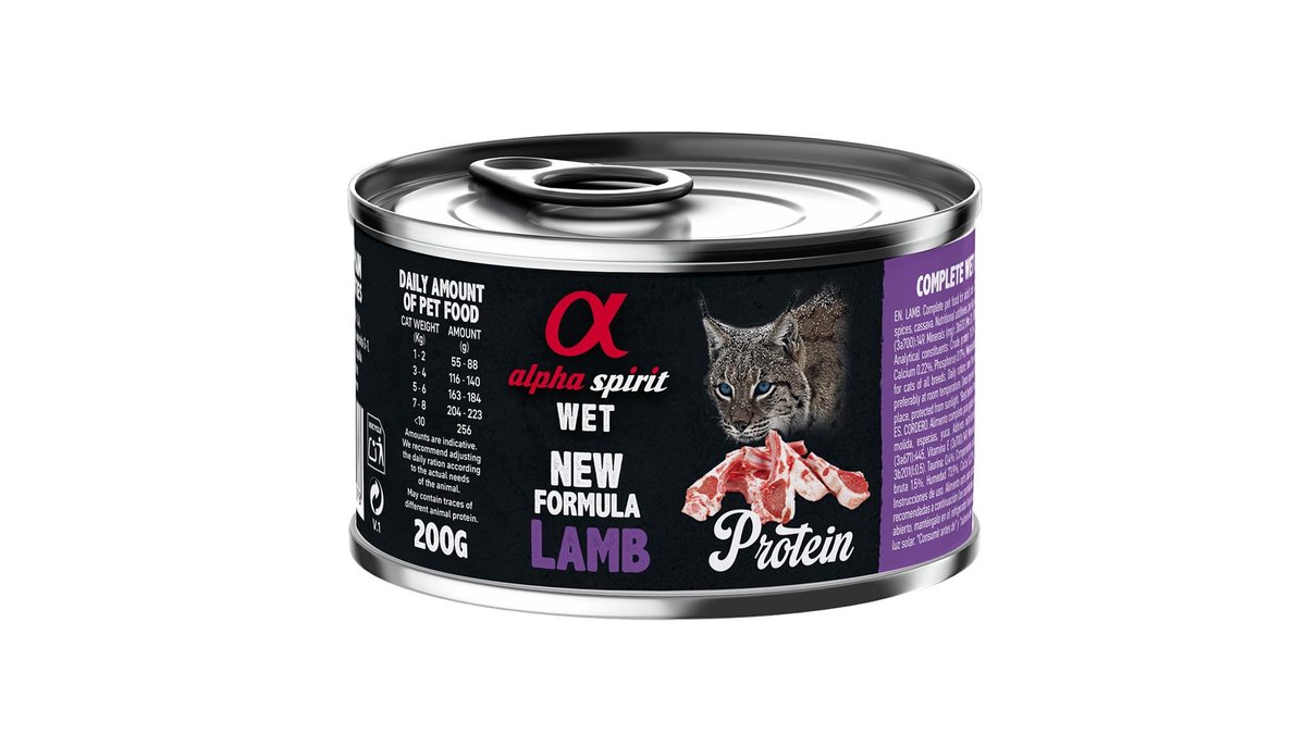 ალფა სპირიტი კონსერვი კატებისთვის Lamb 200 გრ