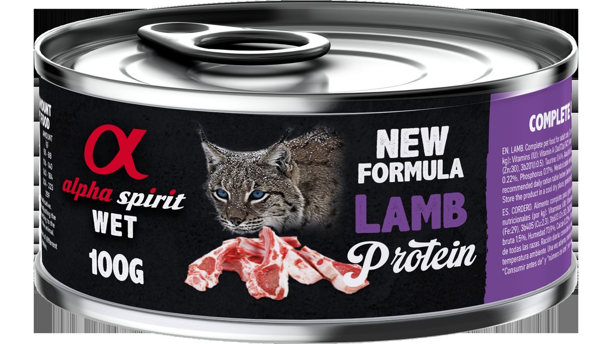 ალფა სპირიტი კონსერვი კატებისთვის Lamb 100 გრ