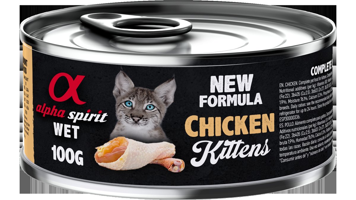 ალფა სპირიტი კონსერვი კნუტებისთვის Chicken 100 გრ
