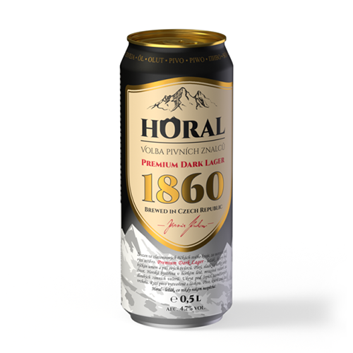 ჩეხური ლუდი / Horal/ შავი, ქილა 4.7% 24*0.5ლ