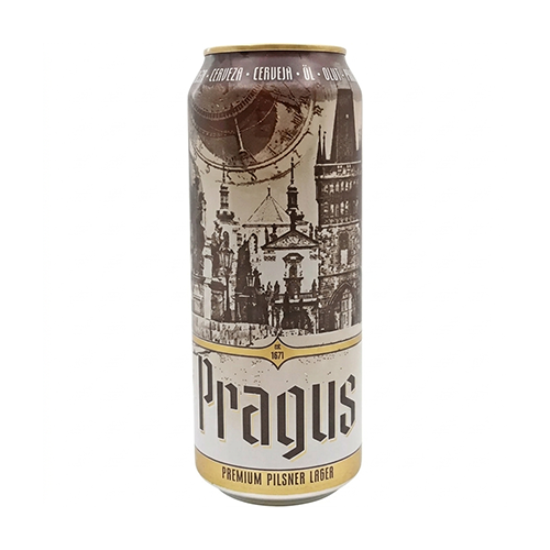 ჩეხური ლუდი / Pragus / პილსნერი, ქილა 4.6% 24*0.5ლ