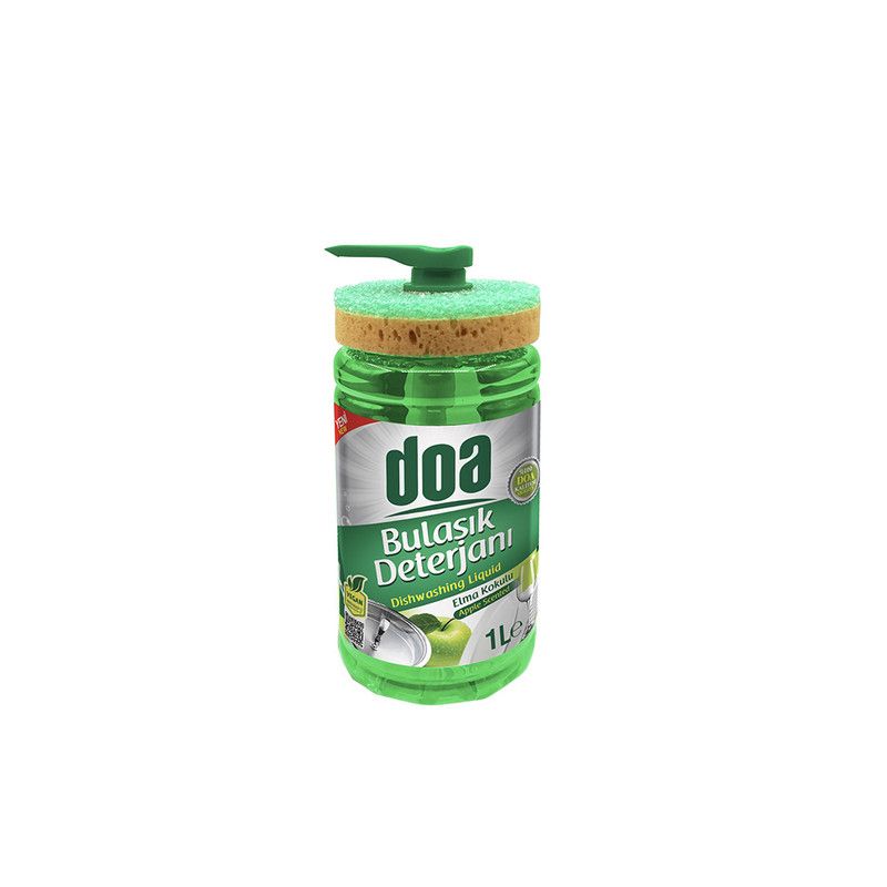 DOA ჭურჭლის სარეცხი სითხე 1ლ+ ღრუბელი/8680731416992