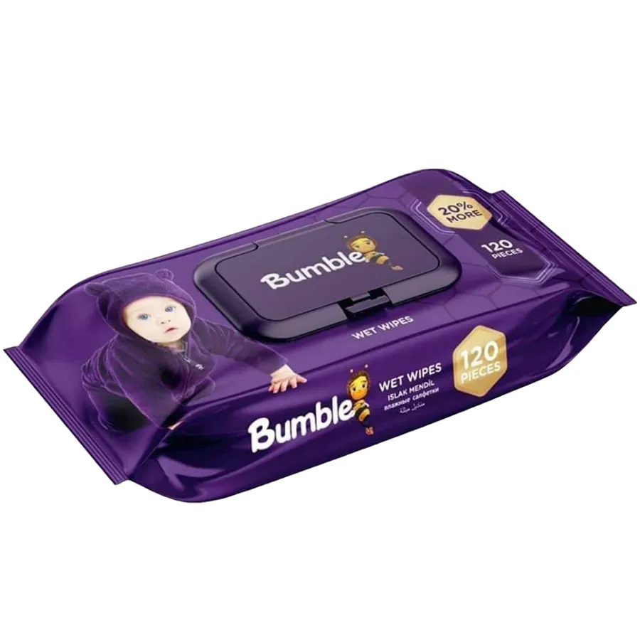 BUMBLE ბავშვის სველი ხელსახოცი 120 ც (ბამბლი)