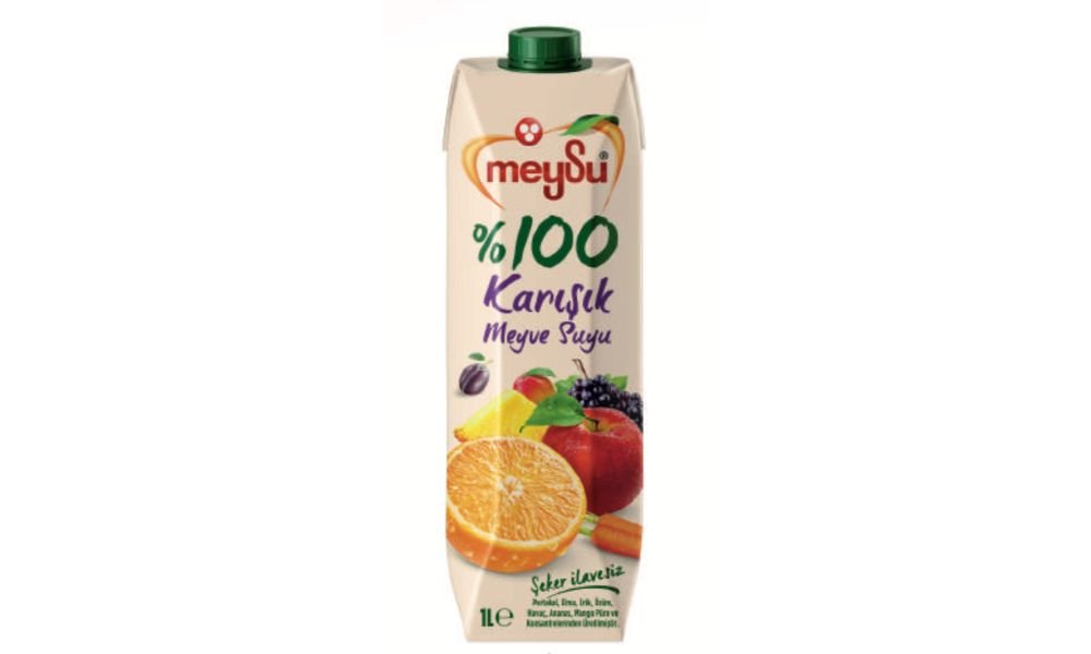 MEYSU შერეული ხილის წვენი 1 ლტ. 100 პროც. ნატ. (12) მუყაოში