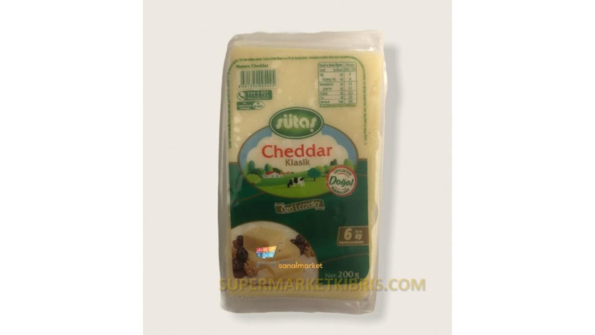 SUTAS გადამდნარი ყველი 200 გრ. CHEDDAR KLASIK KASAR