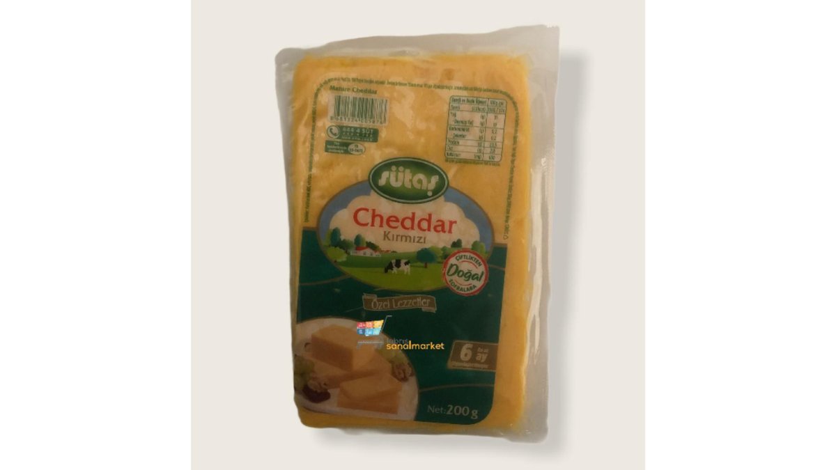 SUTAS გადამდნარი ყველი 200 გრ. CHEDDAR KIRMIZI