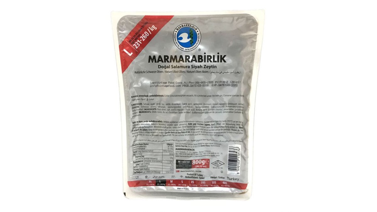 M.B ზეთისხილი ვაკუმში ჰიპერ 800 გრ. (12) L 231-260