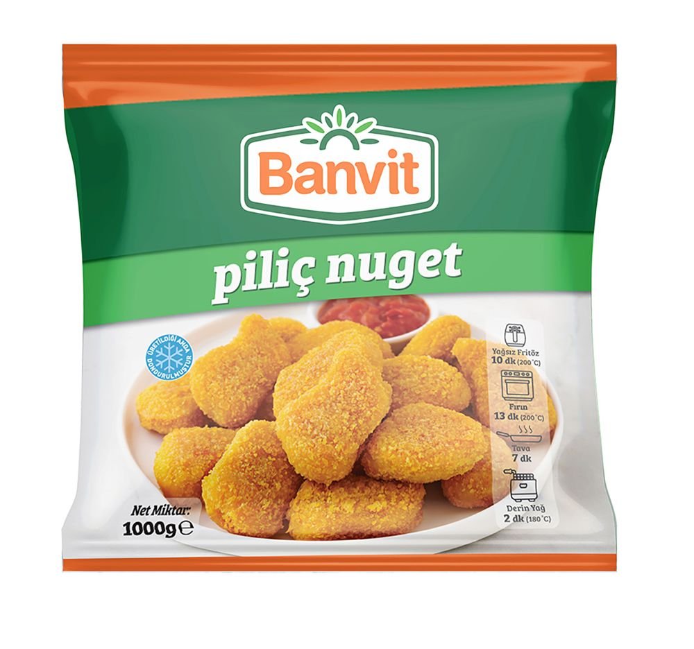BANVIT გაყინული ქათმის ნაგეთსი 1 კგ. CHICKEN NUGGETS