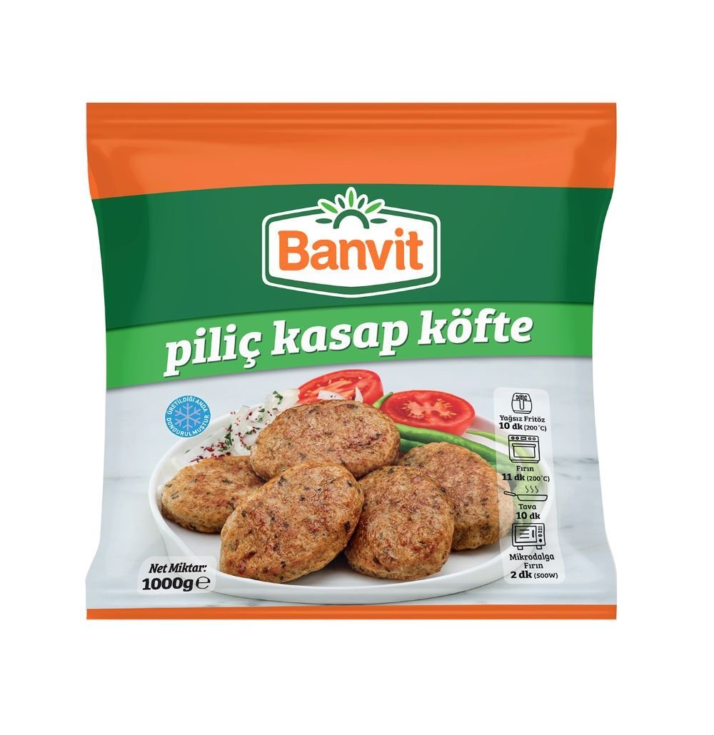 BANVIT გაყინული ქათმის კატლეტი 1 კგ. CHICKEN MEATBALLS
