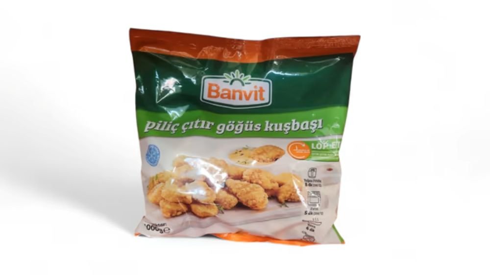 BANVIT ქათმის ფილე დაჭრილი პანირებული 1 კგ. CRISPY BREAD CUBES